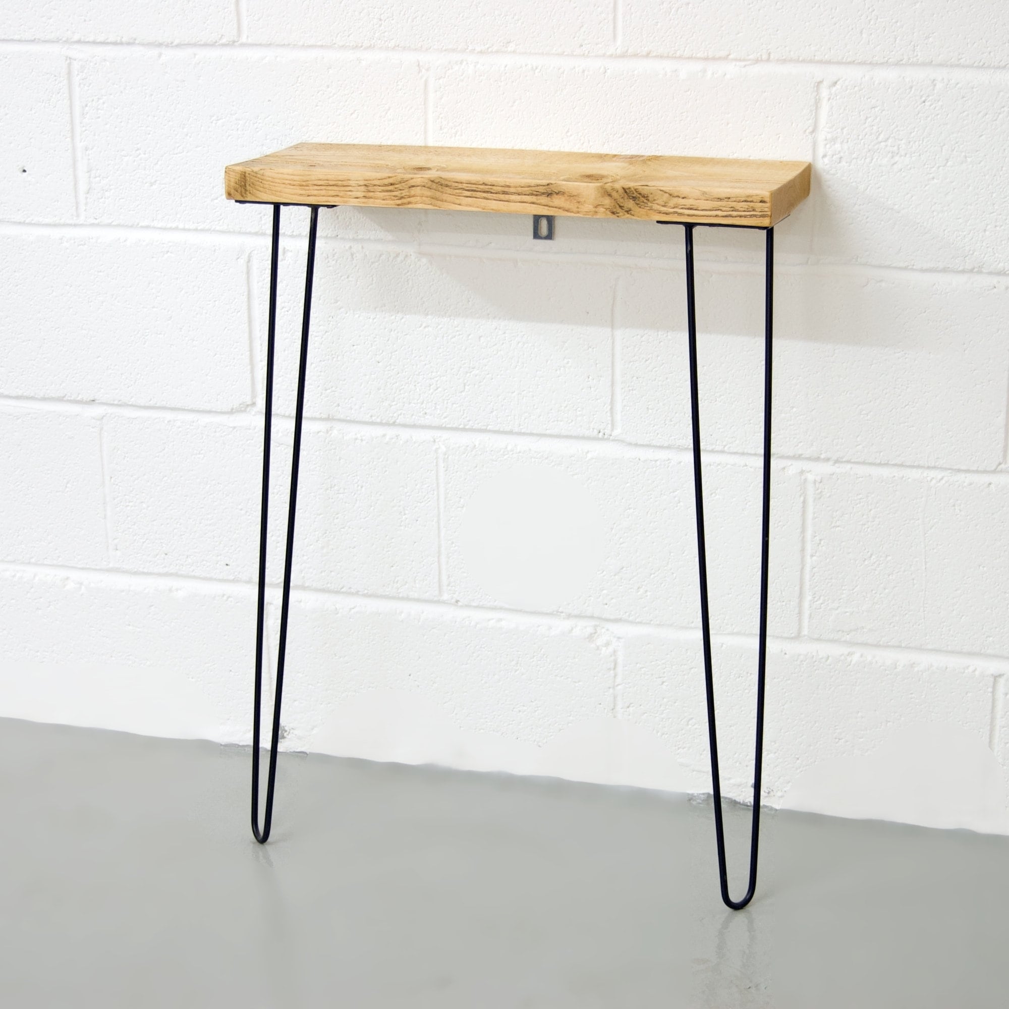 Narrow Console Table With Hairpin Legs Wooden Rustic Hallway Etsy