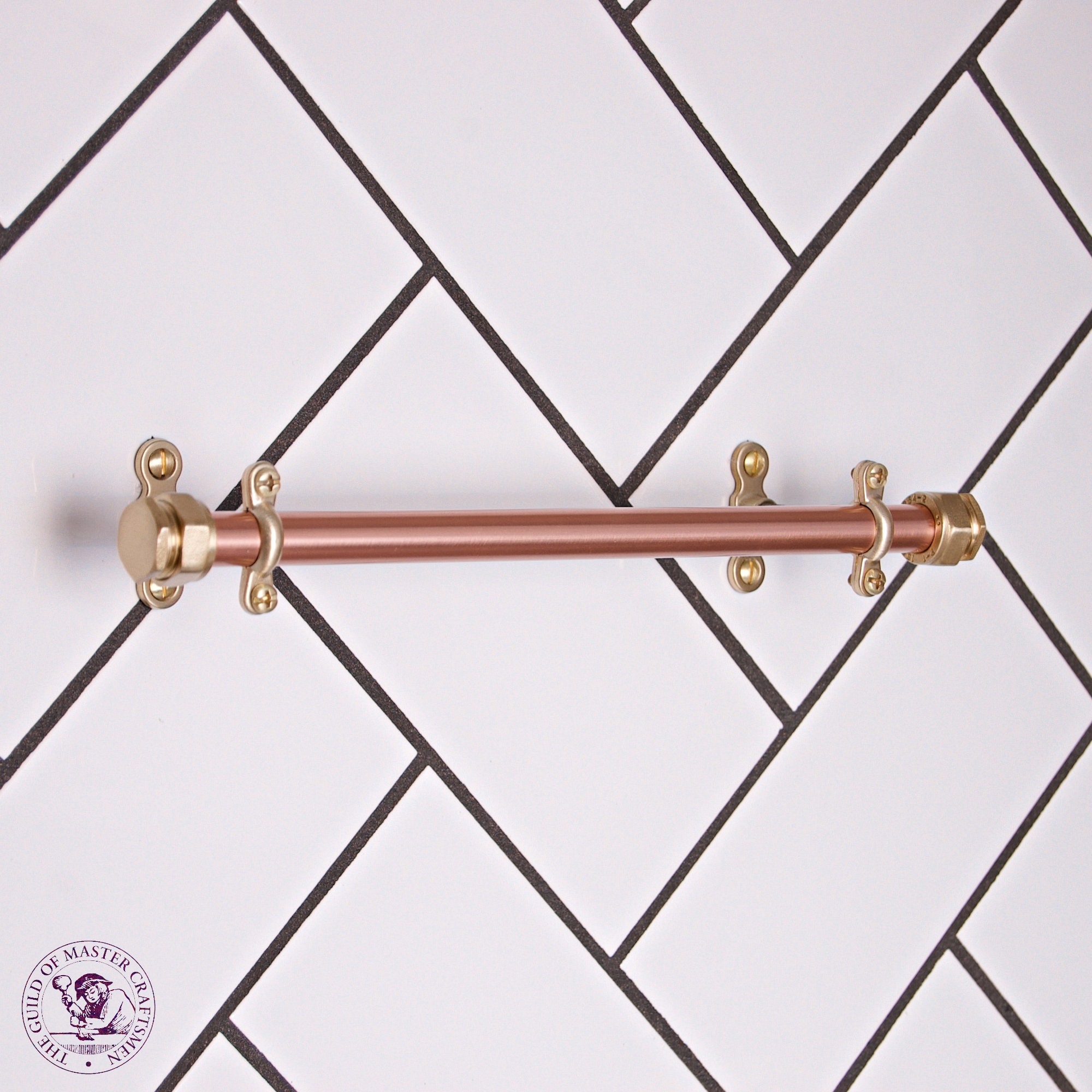 Copper and Brass Towel Rail Copper and Brass Kitchen Utensil Etsy UK