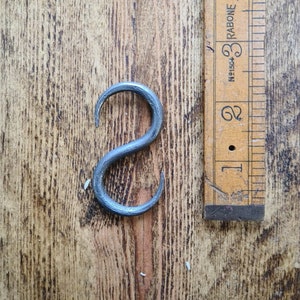 Black Or Antique Iron 'S' Shape Hand Forged Utensil Hooks | Black Kitchen Utensil Hook | Antique Iron S Hook