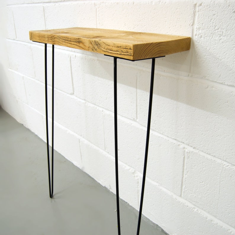 Narrow Console Table With Hairpin Legs Wooden Rustic Hallway Etsy UK