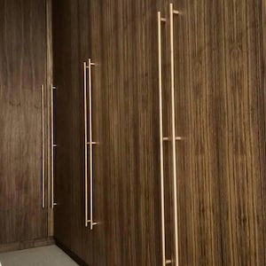 Handmade Copper Kitchen Door Handles - 15mm Diameter - QuirkHub