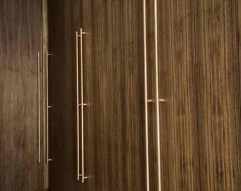 Handmade Copper Kitchen Door Handles - 15mm Diameter - QuirkHub