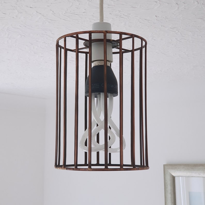 Bell Cage Retro Pendant Hanging Light Shade | Bird Cage Light Shade | Metal Wire Light Shade
