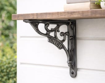 Rustikale Guss Antike Eisen Regal Halterung | GNER Design