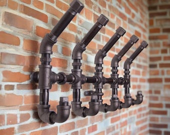 Industrial Iron Pipe Coat Rack | Loft Style Jacket Storage