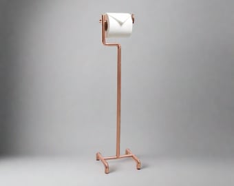 Copper Floor Standing Toilet Roll Holder