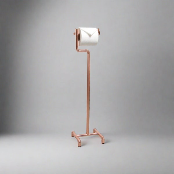 Copper Floor Standing Toilet Roll Holder