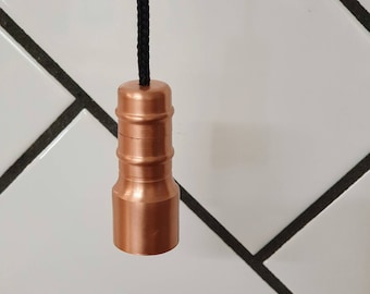 Copper Light Cord Pull: Industrial Chic Bathroom Decor