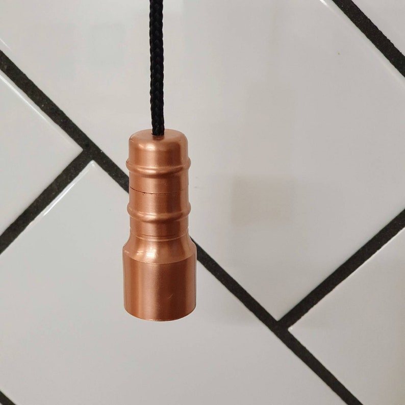 Industrial Chic Copper Light Cord Pull Etsy UK