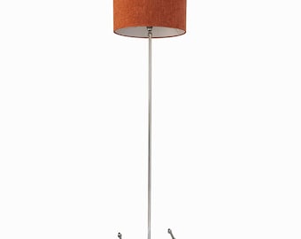 Industrial Floor Lamp –  Chrome Pipe Base Lamp, Industrial Loft Lighting, Modern Living Room Standing Lamp