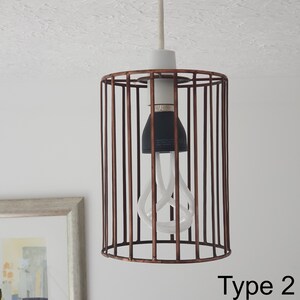 Bell Cage Retro Pendant Hanging Light Shade | Bird Cage Light Shade | Metal Wire Light Shade