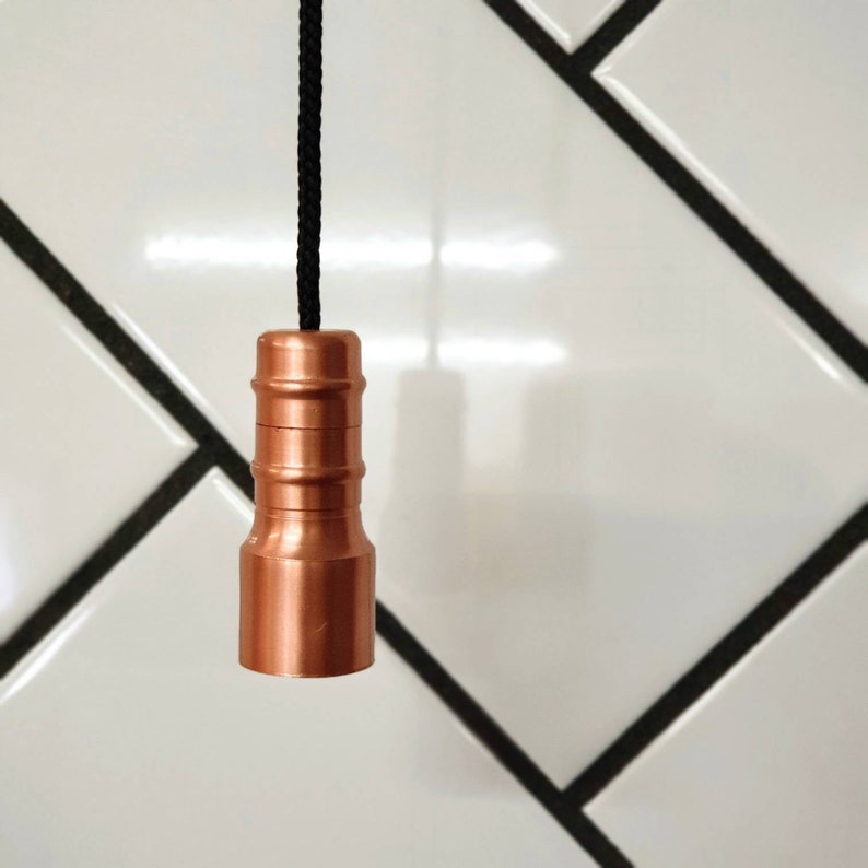Industrial Chic Copper Light Cord Pull Etsy UK