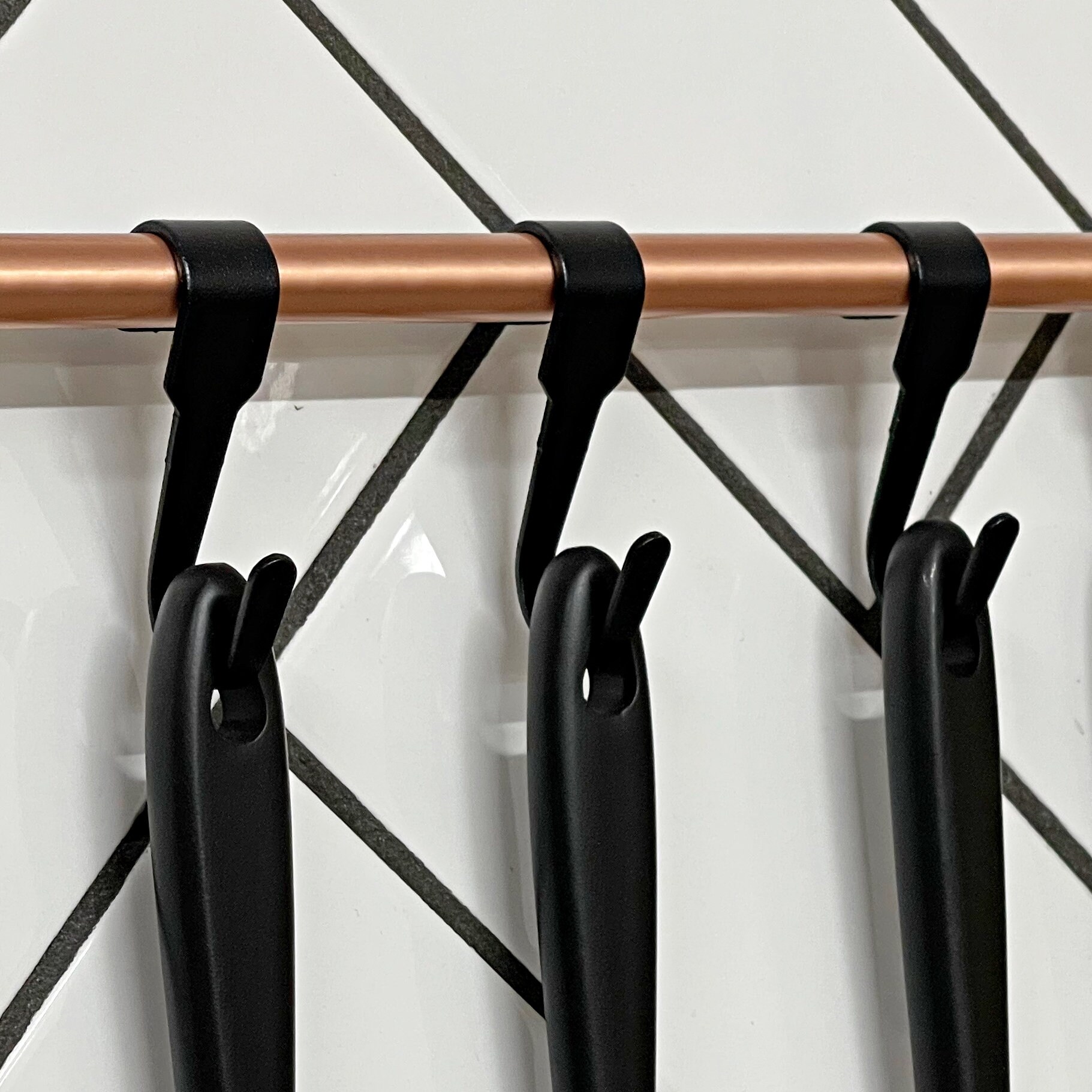 Copper & Black Kitchen Utensil Rail Utensil Holder Pot and Etsy