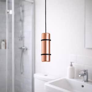 Handgemaakte koperen lichttrekker | Trekkoord voor badkamer | Minimalistische massief koperen schakelaar