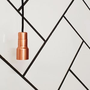 Fluted Copper Light Pull