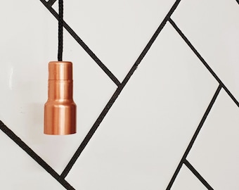 Fluted Copper Light Pull