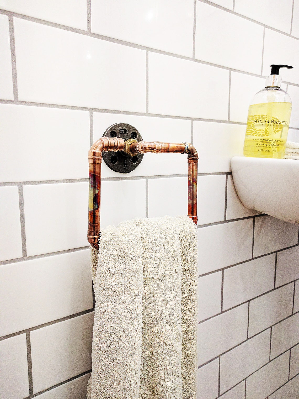 Copper Hand Towel Holder Cloakroom Towel Rail Towel Rack Etsy UK