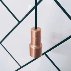 Fluted Copper Light Pull image 2