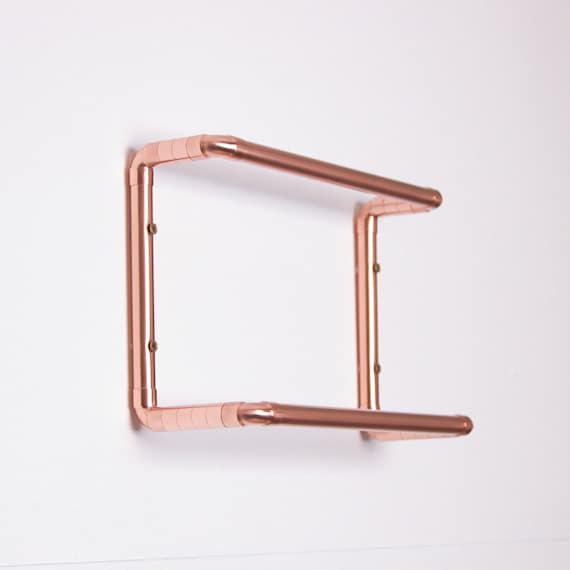 Copper Towel Rail Double Rail Towel Rack Bathroom Towel Rail Etsy