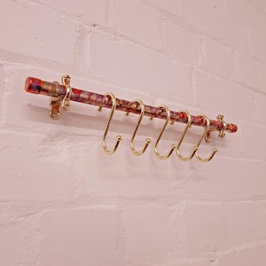 Antique Copper Pot And Pan Rail | Pot And Pan Rack | Antiqued Copper Rail | Kitchen Hanging Rail | Kitchen Storage |
