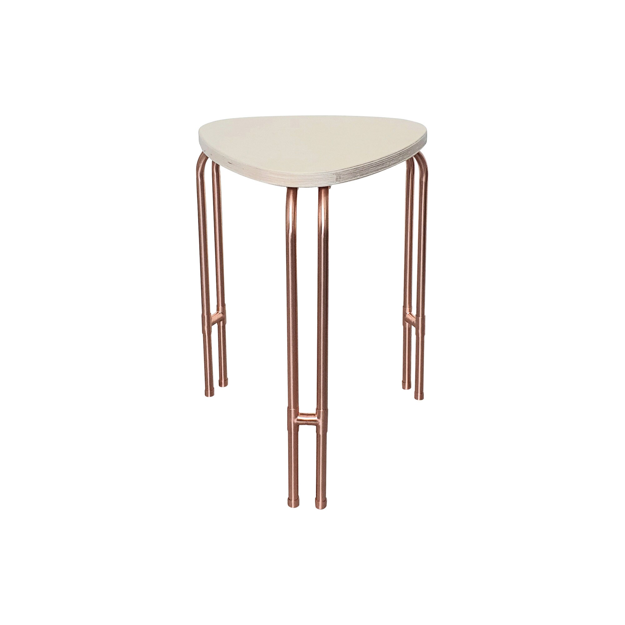 Copper Birchwood Plywood Side Table Bedside Table Night Etsy