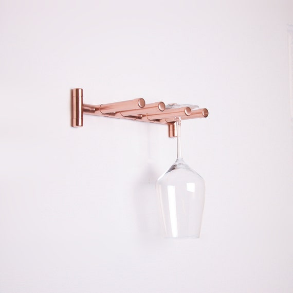 Copper Wine Glass Rack Holder Wall Mounted Wine Glass Rack