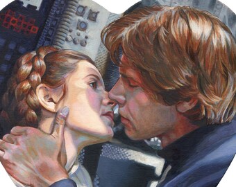 Han & Leia Giclee Print "Scruffy Looking Nerf Herder!"