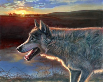 Dances with Wolves Giclee Print "Two Socks"