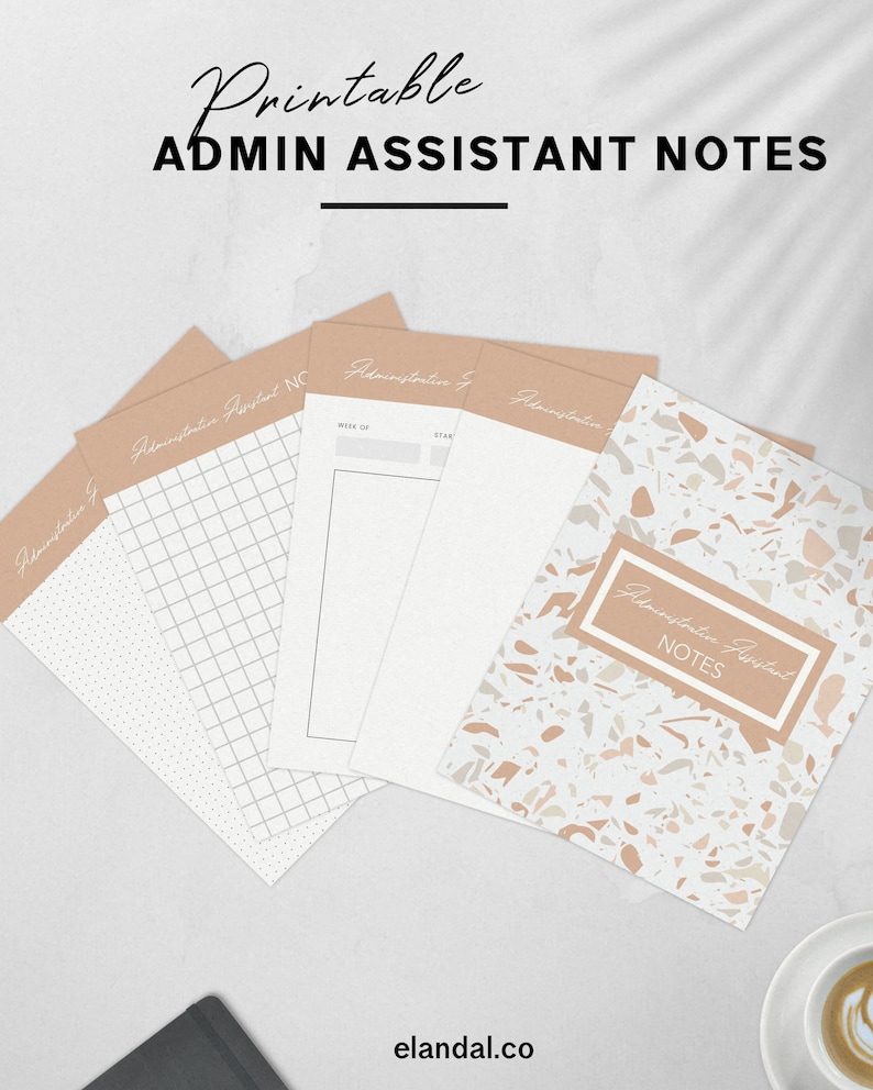Administrative Assistant Printable Note Taking Paper Dot Etsy