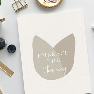 Embrace the Journey Motivational Unframed Print Poster, Available in 3 Sizes, Cubicle Office Art Décor, Work Life Artwork