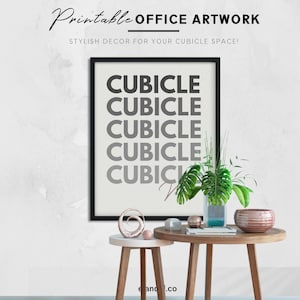 Cubicle Vibes Printable Cubicle Decor for the Office, Work Office Wall Art, Coworker Gift, Digital Download Poster, Office/Cubicle Sign