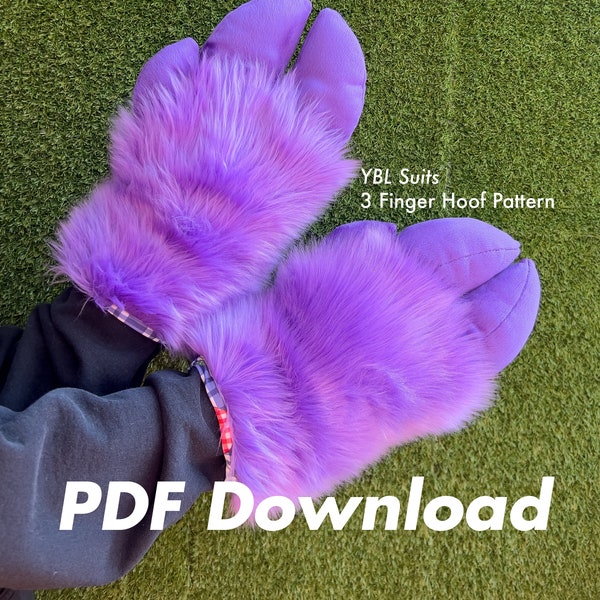 3 Finger Hoof Fursuit Pattern [PDF DOWNLOAD]