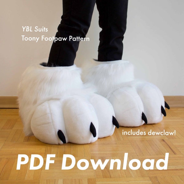 Toony Footpaw Fursuit Pattern [PDF DOWNLOAD]