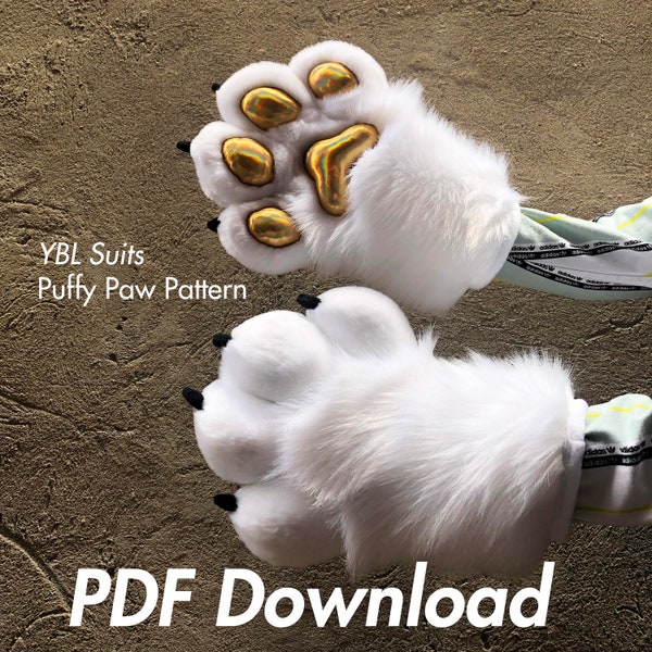 Puffy Fursuit Paw Pattern [PDF DOWNLOAD]