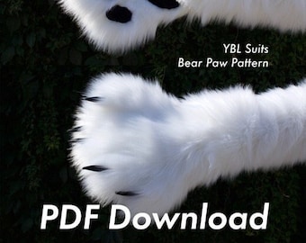 5 Finger Fursuit Pfoten-Muster [PDF DOWNLOAD]