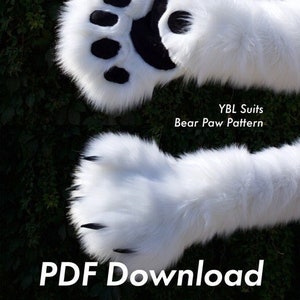 5 Finger Fursuit Paw Pattern [PDF DOWNLOAD]