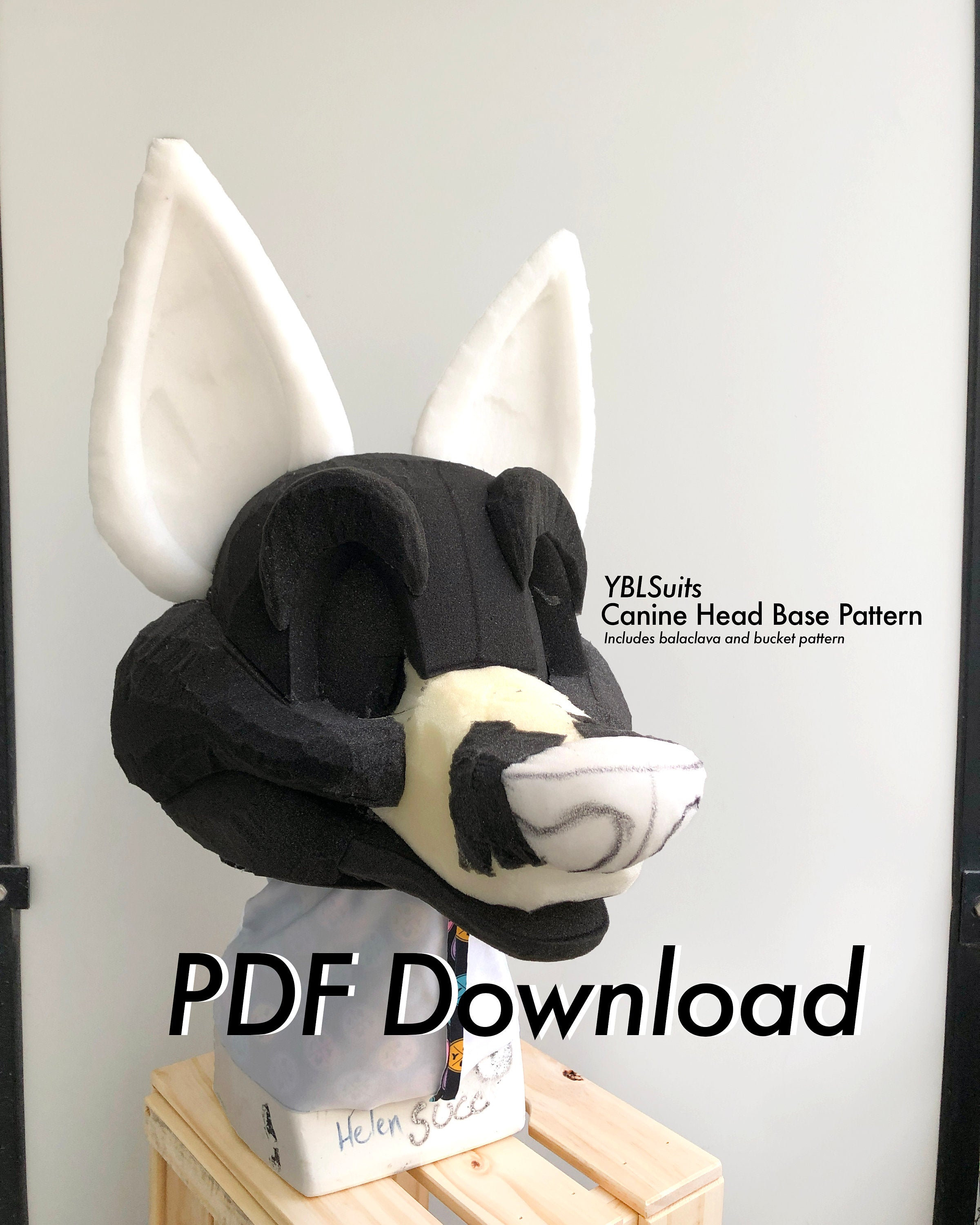 COMING SOON - Rose the Cat Pattern for Fursuit Foam Head Base, Fursuiting,  For Furries and Cosplay - DIY - pat2 