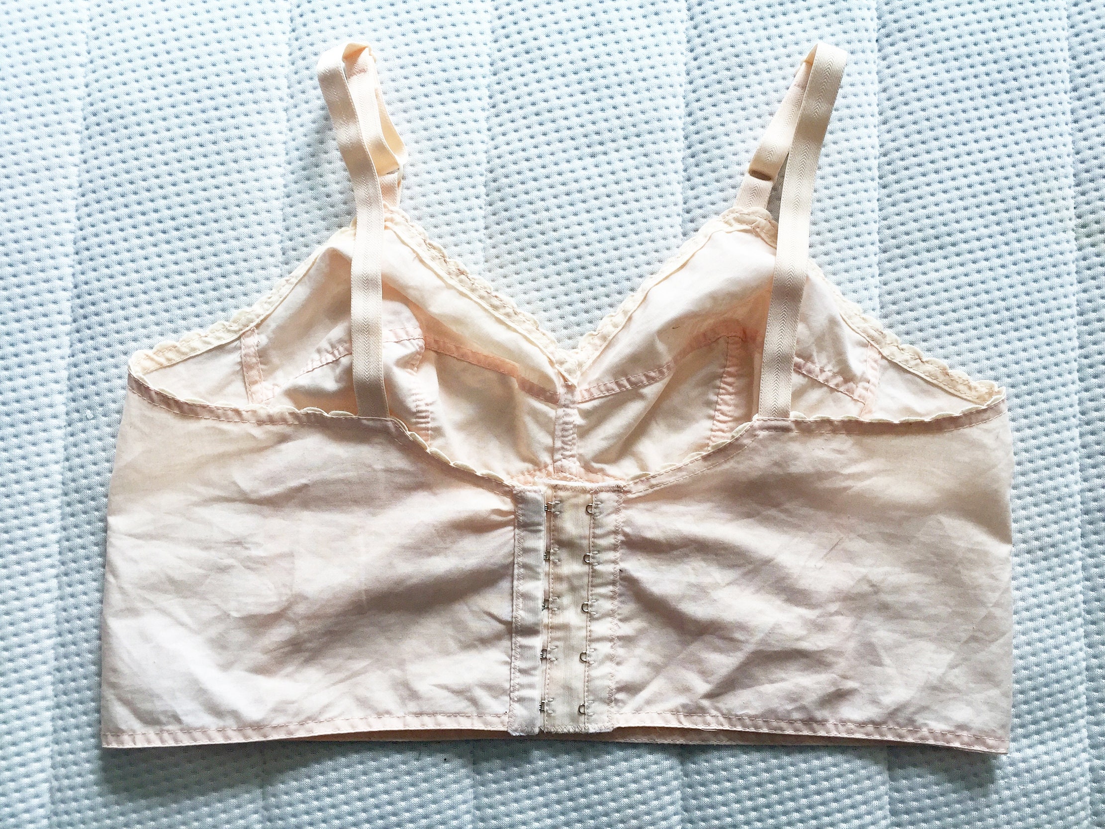 Vintage 1960s Pale Pink Conical Bra w Hidden Pocket Pink Etsy