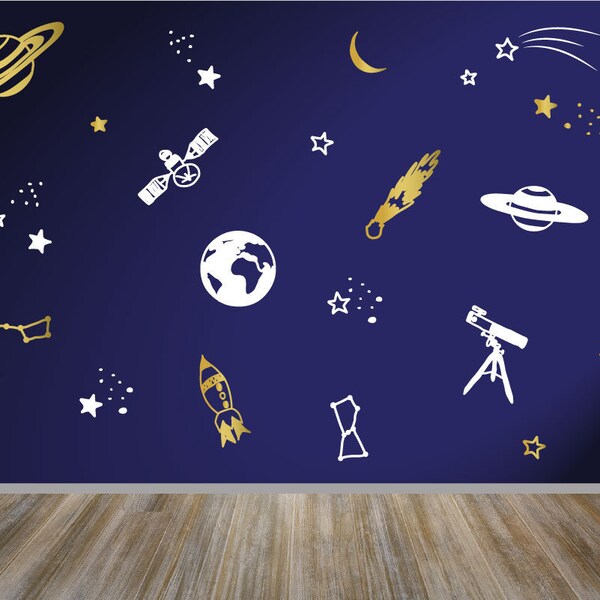 Space Wall Decals Etsy UK