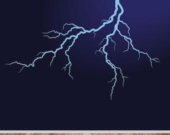 Lightning Bolt Wall Decal, Storm Wall Decal, Lightning Bolt Wall Decor, Thunderbold Sticker, Thunder Bolt Wall Art,Lightning Bolts Superhero