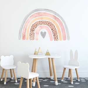 Rainbow wall decal, Nursery wall decal, Watercolour rainbow wall sticker, Large rainbow  decal, Wall decal for kids room, Baby room sticker