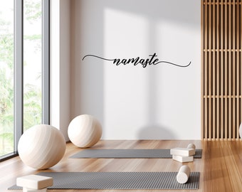 Namaste Vinyl Wall Decal: Meditation Room Decor, Yoga Studio Art