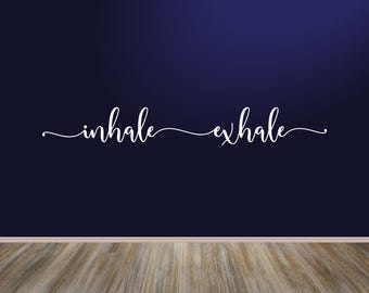 Inhale Exhale Wall Decal: Yoga Studio Zen Decor