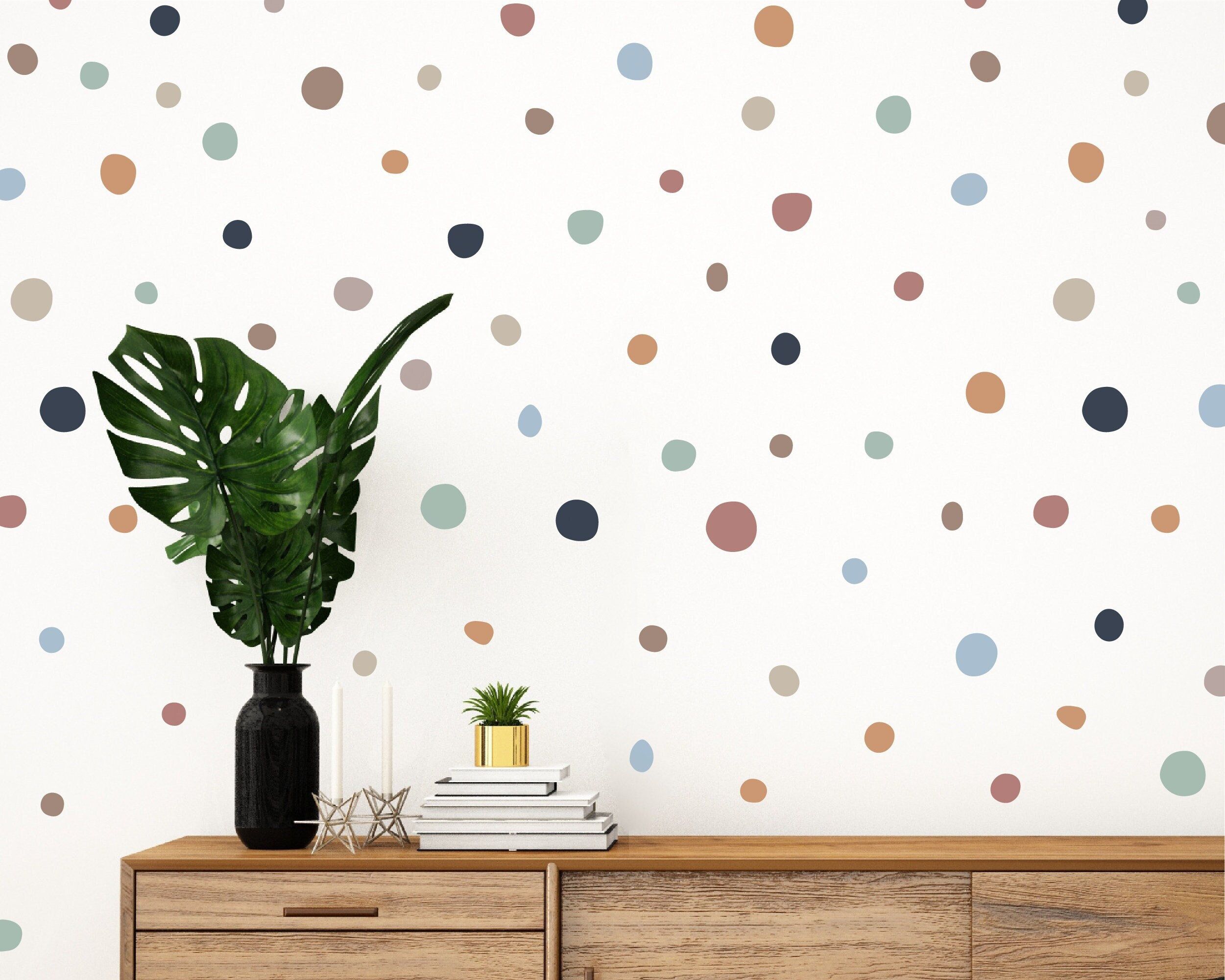 148-Piece Polka Dots Wall Stickers - Peel & Stick Decals For Kids Room, Nursery, Or Playroom In 9 Colors (4 Sizes)