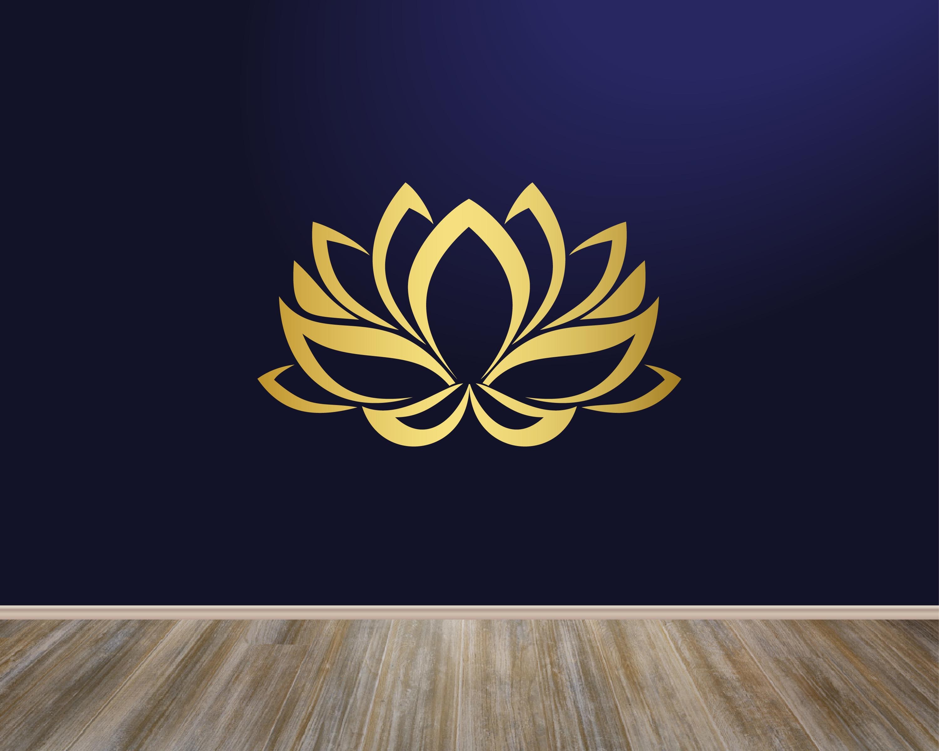 Lotus Flower Wall Decal: Yoga Studio Zen Decor - Etsy