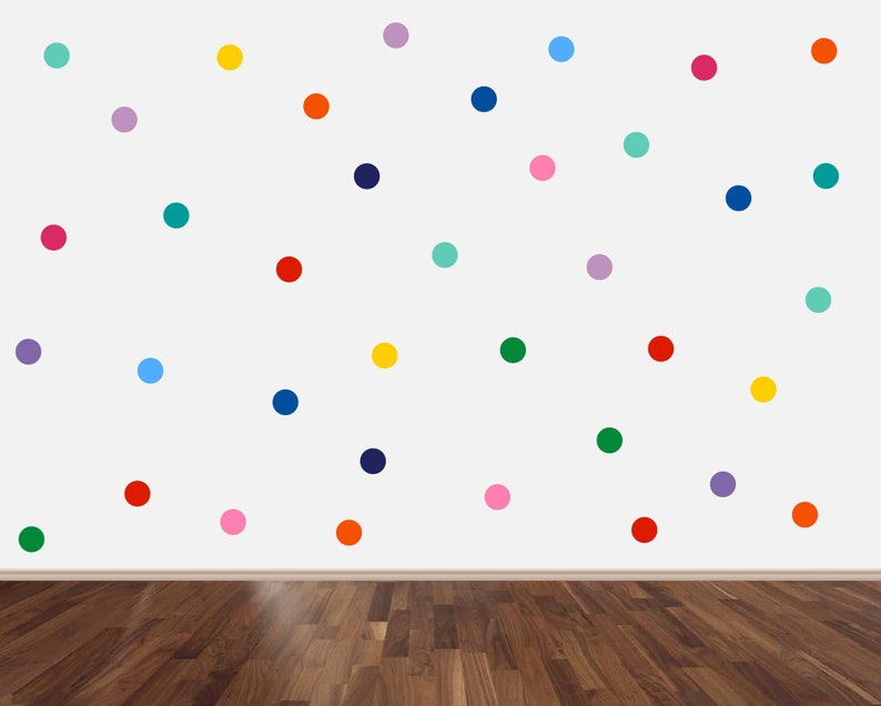 Polka Dots Stickers 1 inch Polka Dot Circle Wall Decals Etsy