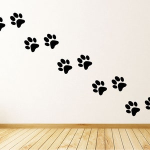 Dog paw print wall stickers (3 inch), Paw print shape decals, Paw print sticker, Pet paw nursery wall stickers, Animal wall stickers pattern