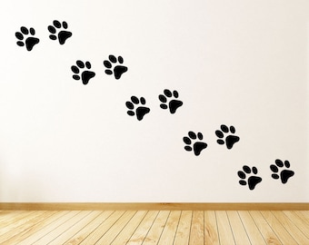 Dog paw print wall stickers (3 inch), Paw print shape decals, Paw print sticker, Pet paw nursery wall stickers, Animal wall stickers pattern