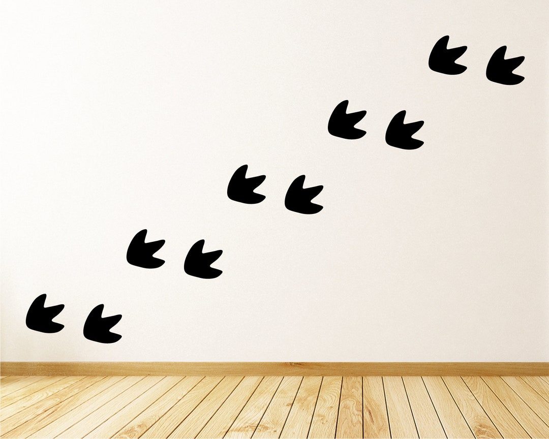 Dinosaur Footprint Wall Decals, Dino Decal, Dinosaur Room Decor, Dino