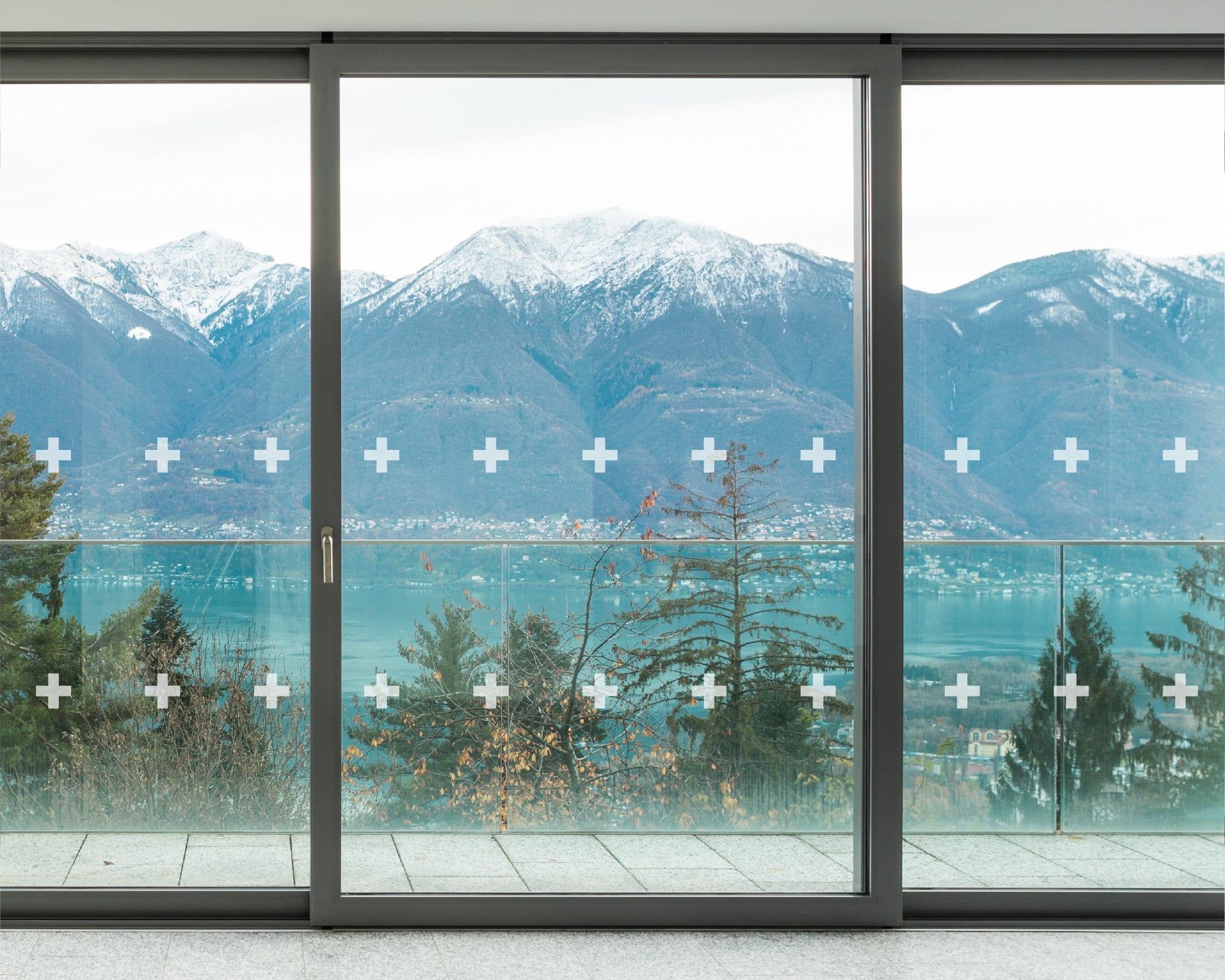 Swiss Cross Safety Window Stickers Etched Window Safety Etsy